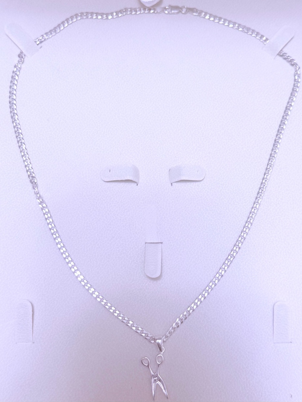 925 Sterling Silver Scissor Pendant Necklace